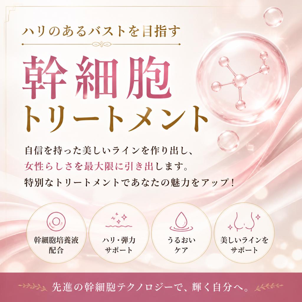 バストアップで女性らしさを引き立て！