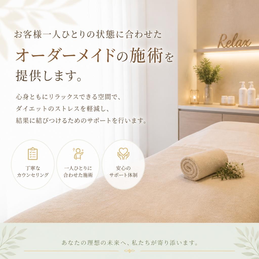 4. オーダーメイド施術で理想の体型へ