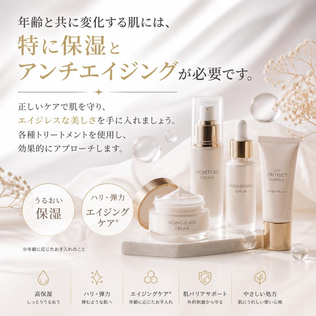 アンチエイジングと保湿の重要性