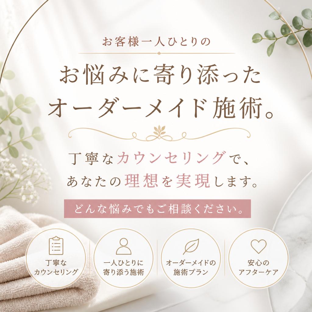 オーダーメイド施術であなただけのケア
