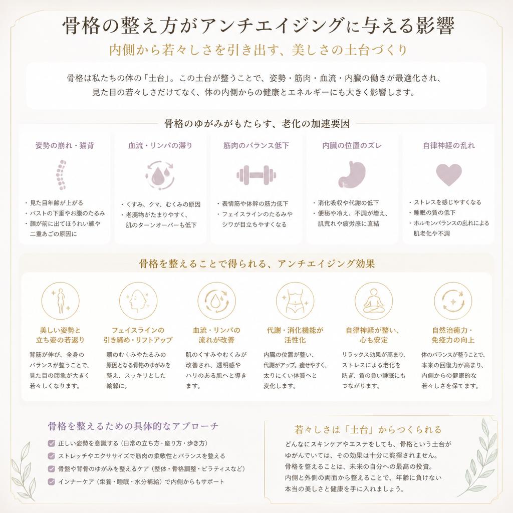 アンチエイジングと骨格の関係