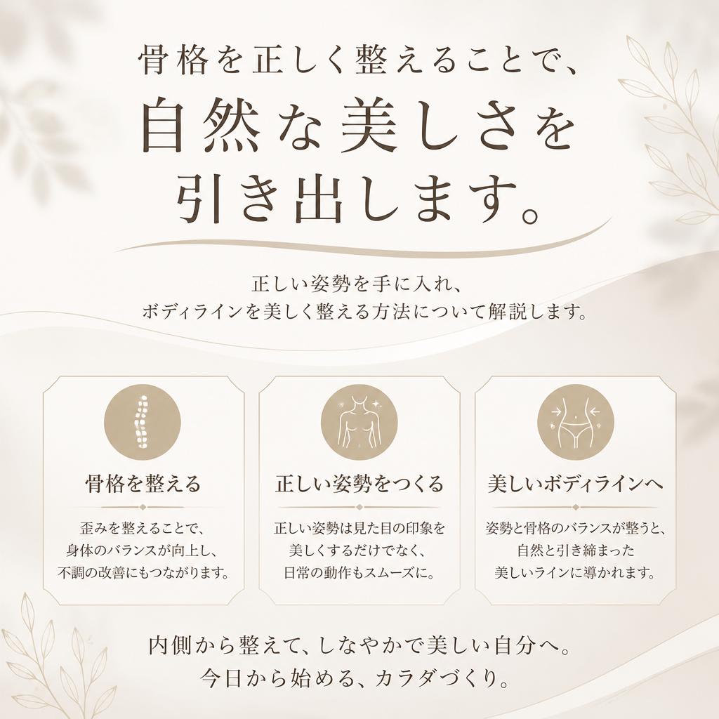 骨格矯正で美しいラインを形成する